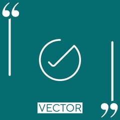 Poster - checked Linear icon. Editable stroke line