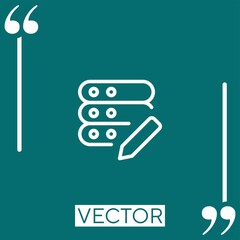 Poster - edit Linear icon. Editable stroke line