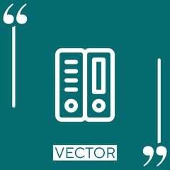 Fototapete - folder Linear icon. Editable stroke line
