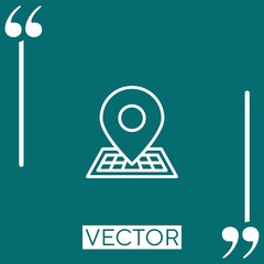 Poster - location Linear icon. Editable stroke line