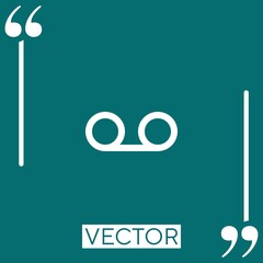 Poster - record Linear icon. Editable stroke line