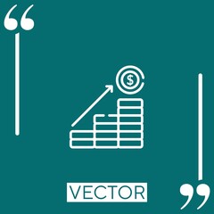 Poster - increase Linear icon. Editable stroke line
