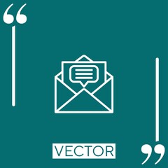 Poster - message Linear icon. Editable stroke line