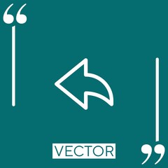 Fototapete - reply Linear icon. Editable stroke line