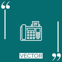 Poster - telephone Linear icon. Editable stroke line