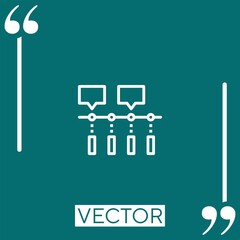 Poster - timeline Linear icon. Editable stroke line