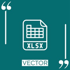 Fototapete - xlsx Linear icon. Editable stroke line