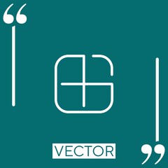 Poster - add Linear icon. Editable stroke line