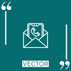 Poster - mobile Linear icon. Editable stroke line