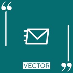 Poster - mail Linear icon. Editable stroke line