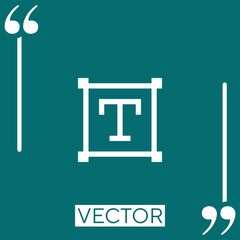 Poster - text Linear icon. Editable stroke line
