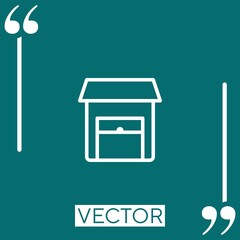 Poster - shutter Linear icon. Editable stroke line