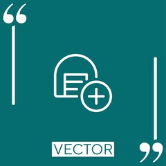 Poster - add Linear icon. Editable stroke line