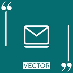 Poster - envelope Linear icon. Editable stroke line