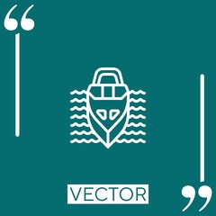 Poster - yatch Linear icon. Editable stroke line