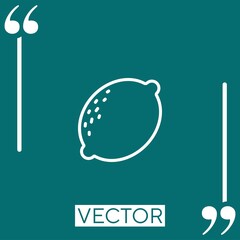 Poster - ripe lemon Linear icon. Editable stroke line