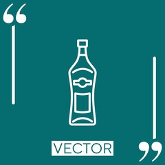 Poster - martini bottle Linear icon. Editable stroke line