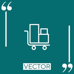 Poster - cart Linear icon. Editable stroke line