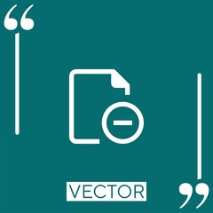 Poster - files Linear icon. Editable stroke line