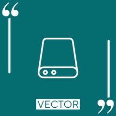 Poster - database storage Linear icon. Editable stroke line