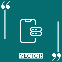 Poster - server Linear icon. Editable stroke line