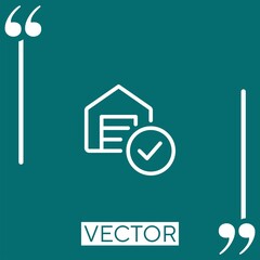 Poster - checked Linear icon. Editable stroke line