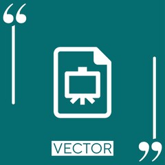 Poster - files Linear icon. Editable stroke line