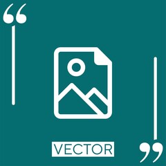 Poster - files Linear icon. Editable stroke line