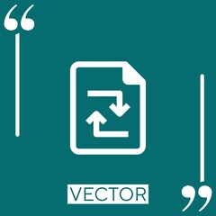 Poster - files Linear icon. Editable stroke line