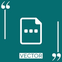 Poster - files Linear icon. Editable stroke line
