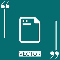 Poster - files Linear icon. Editable stroke line