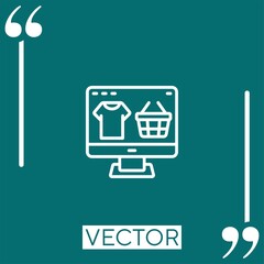Poster - online shop Linear icon. Editable stroke line