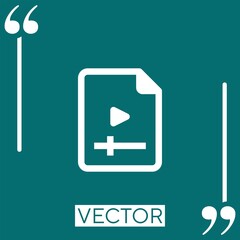 Poster - files Linear icon. Editable stroke line