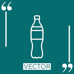 Poster - plastic bottle Linear icon. Editable stroke line