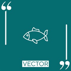 Poster - fish Linear icon. Editable stroke line