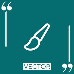 Poster - art paint brush outline Linear icon. Editable stroke line