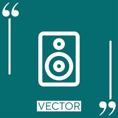 Fototapete - audio amplification tool outline Linear icon. Editable stroke line