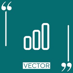 Poster - audio bars graphic outline Linear icon. Editable stroke line