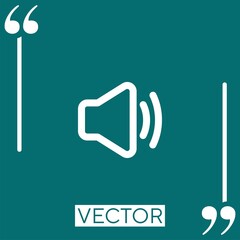Poster - audio Linear icon. Editable stroke line