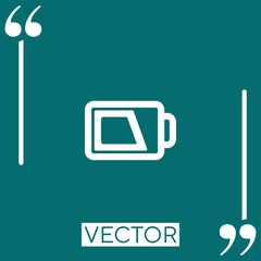 Poster - battery outline with charge Linear icon. Editable stroke line