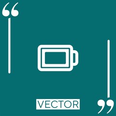 Poster - battery outline Linear icon. Editable stroke line