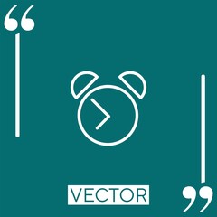 Poster - bell clock Linear icon. Editable stroke line