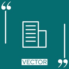 Poster - building Linear icon. Editable stroke line