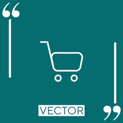 Poster - buy cart Linear icon. Editable stroke line