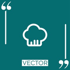 Poster - chef hat outline Linear icon. Editable stroke line