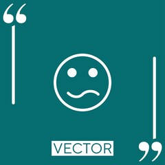 Poster - confused   vector icon Linear icon. Editable stroked line