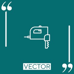 Poster - construction tool outline vector icon Linear icon. Editable stroked line