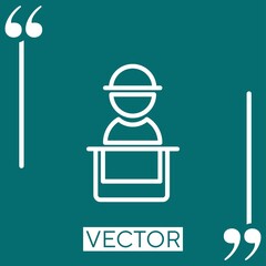 Poster - constructor outline vector icon Linear icon. Editable stroked line