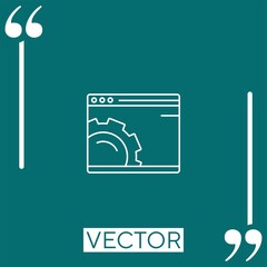 Poster - content management vector icon Linear icon. Editable stroked line