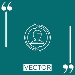 Poster - consulting vector icon Linear icon. Editable stroked line